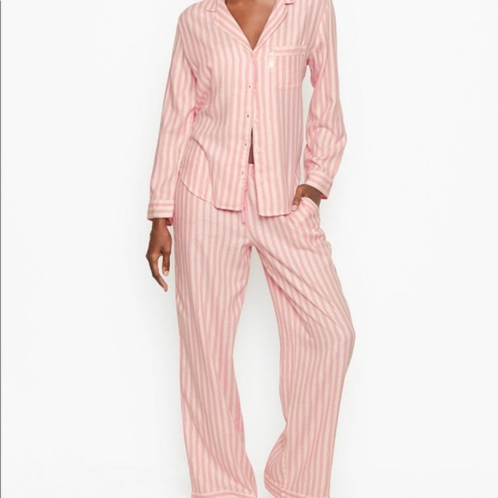 Victoria's Secret shimmer striped long pajama set